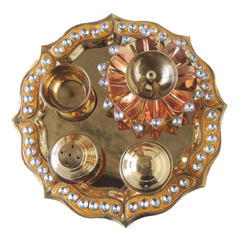 Decor Brass Puja thali Set 0.2Kg